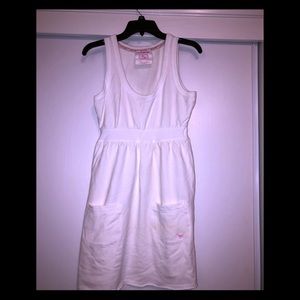 PINK terry cloth white dress size XS